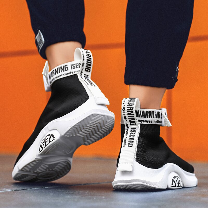 Balenciaga Speed Sock Logo-Print Stretch-Knit Slip-On Black high top  sneakers - Sneak in Peace